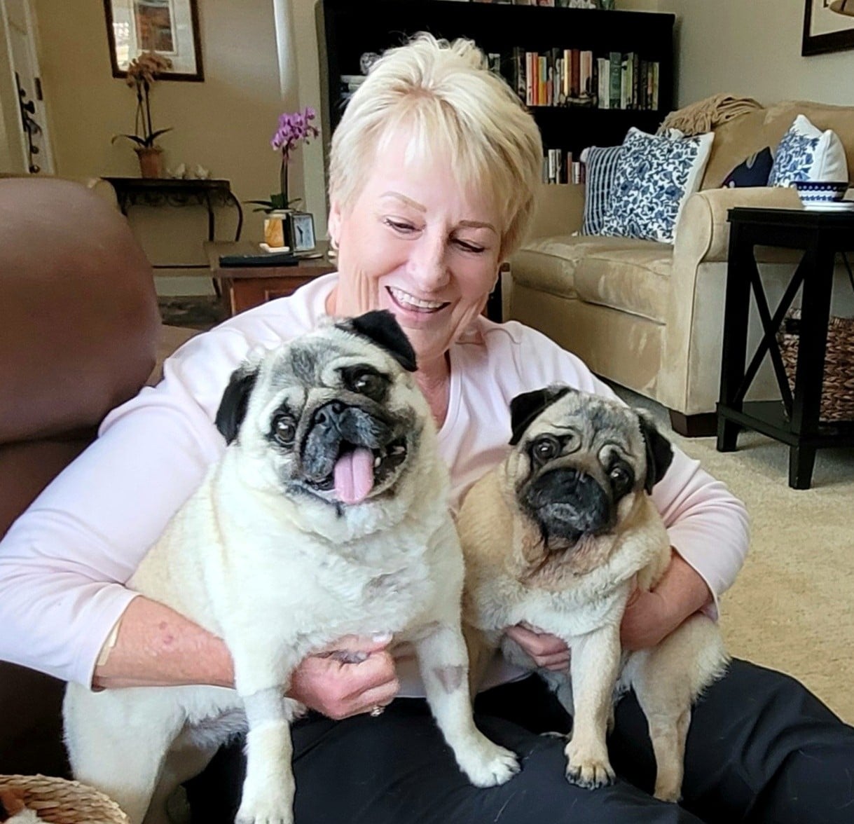 Cristy and her 2 pugs